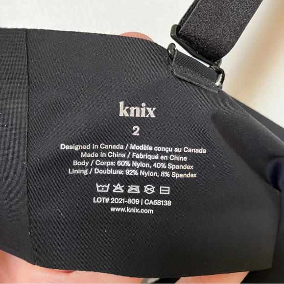 Knix Black Padded V-Neck Bra Size 2 NWT - Picture 6 of 7